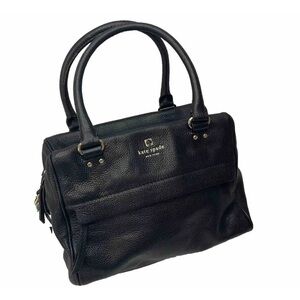 Kate Spade Satchel Handbag Purse Bag Grant Park Shelby Black Pebbled Leather